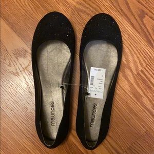 NWT Black Flats Size 9
